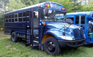 Big Blue Shuttle Bus
