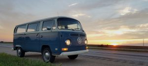 Baby Blue Vintage VW Van